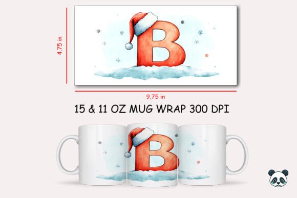 Christmas Baby Letter B Mug Wrap Graphics and Crafts Review
