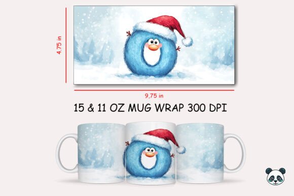 Christmas Baby Letter D Mug Wrap 20 Graphics and Crafts Review