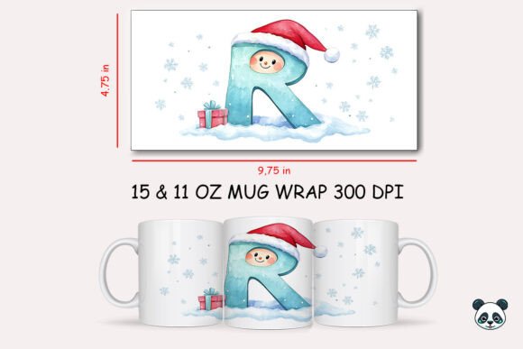 Christmas Baby Letter D Mug Wrap 24 Graphics and Crafts Review