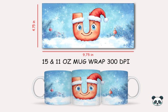 Christmas Baby Letter D Mug Wrap 27 Graphics and Crafts Review