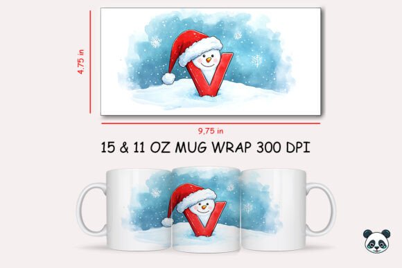 Christmas Baby Letter D Mug Wrap 28 Graphics and Crafts Review
