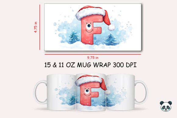 Christmas Baby Letter D Mug Wrap 3 Graphics and Crafts Review
