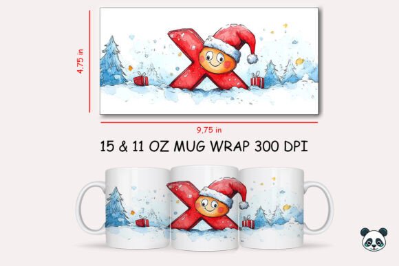 Christmas Baby Letter D Mug Wrap 30 Graphics and Crafts Review