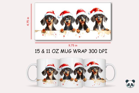 Christmas Dachshund Mug Wrap 1: Graphics and Crafts Review