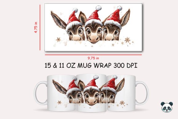Christmas Donkey Mug Wrap 1 Graphics and Crafts Review