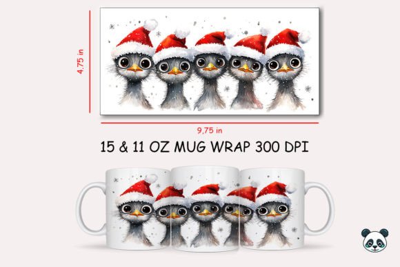 Christmas Emu Mug Wrap: Graphics and Crafts for Sellers