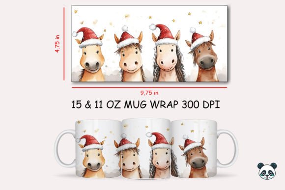Christmas Horse Mug Wrap 1: A Versatile Graphic Design Asset for Content Creators