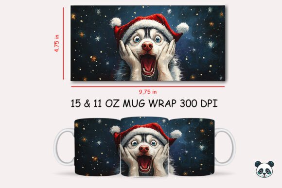 Funny Christmas Siberian Husky Scream Mug Wrap 1 Graphics and Crafts Review
