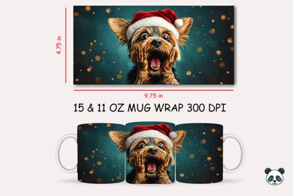 Funny Christmas Yorkshire Terrier Scream Mug Wrap Graphics and Crafts Review