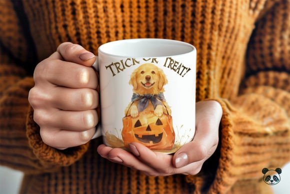 Golden Retriever Trick or Treat 3D Mug Wrap Graphics and Crafts
