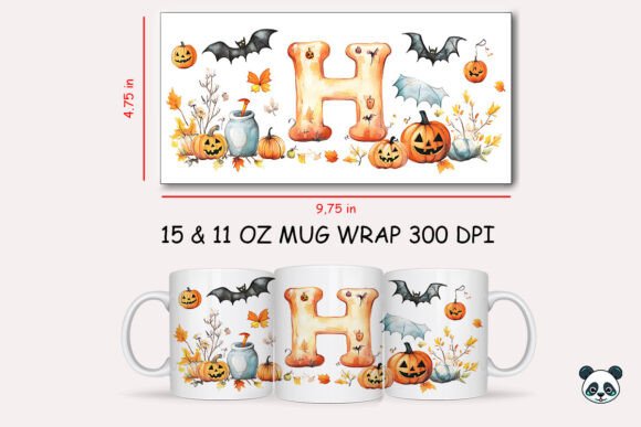 Halloween Letter H Mug Wrap Sublimation 1 Graphics and Crafts Review