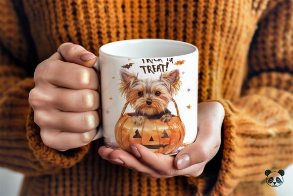 Yorkshire Terrier Trick or Treat 3D Mug Wrap 1 Graphics and Crafts